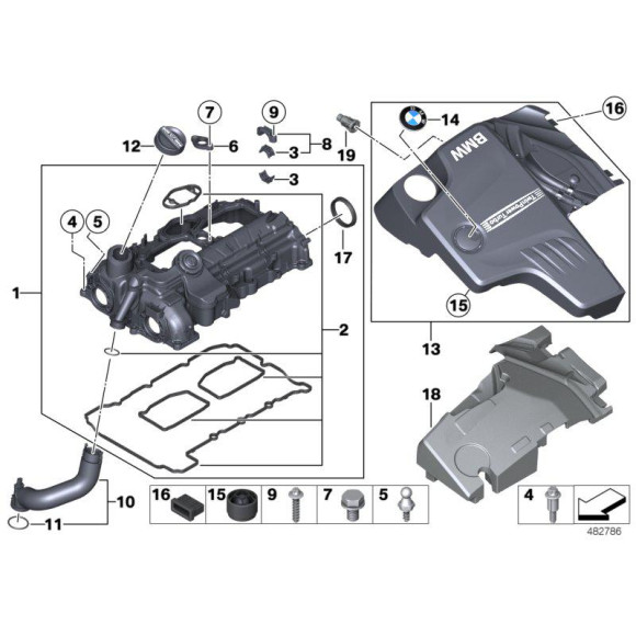 Trzpień kulisty BMW E70 E71 E82 E84 E89 E90 E91 E92 E93 F02 F06 F07 F10 F11 F12 F13 F20 F21 F22 F23 F25 F26 F30 F31 F32 F33 F34 