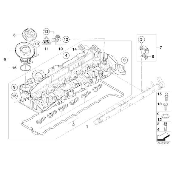 Króciec wlewu oleju BMW F01 F07 F10 F11 730d 740d 530d 530dx 535d 535dx 525d - 11127808452