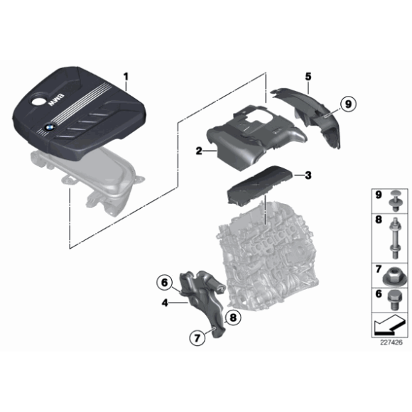11147810840 Osłona silnika akustyczna tylna BMW F07 F10 F11 520d 525d 520dX 525dX 518d - 11147810840 - Części oryginalne BMW Łódź | Sklep internetowy BMW