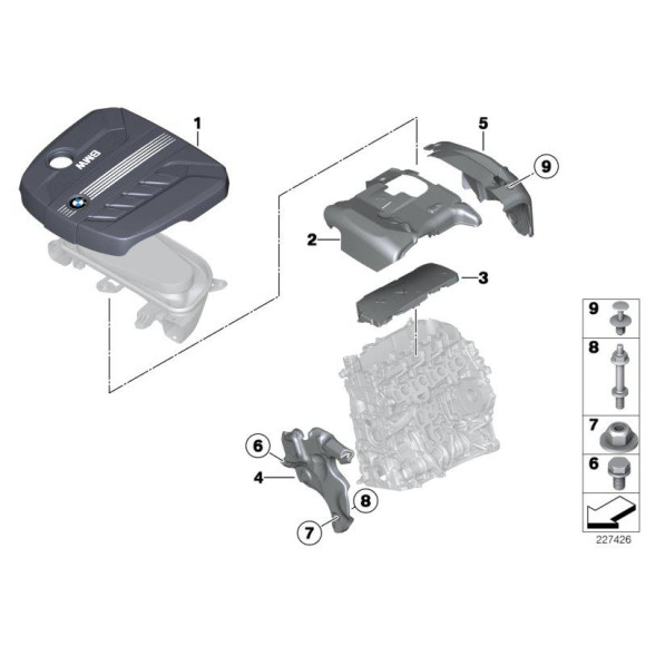 11147810840 Osłona silnika akustyczna tylna BMW F07 F10 F11 520d 525d 520dX 525dX 518d - 11147810840 - Części oryginalne BMW Łódź | Sklep internetowy BMW