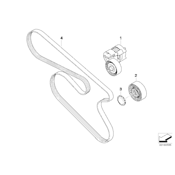 Pasek micro BMW E60 E61 E87N E90 E91 320i 120i 520i N43 - 11287631809