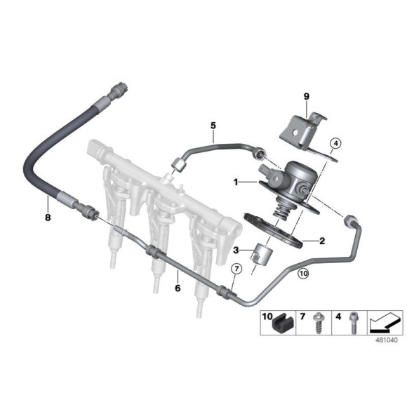 11327601233 Popychacz pompy wysokociśnieniowej BMW E70 E84 E92 F01 F10 F06 F07 F11 F12 F20 F30 F32 F45 F48 F55 F57 MINI G11 - 11327601233 - Części oryginalne BMW Łódź | Sklep internetowy BMW