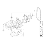 Koło łańcuchowe BMW E70N E84 E90N E91N F01 F10 F11 F12 F15 F16 F20 F21 F25 F30 F31 F36 F40 F45 MINI G01 G11 G05 G07 G30 - 114178
