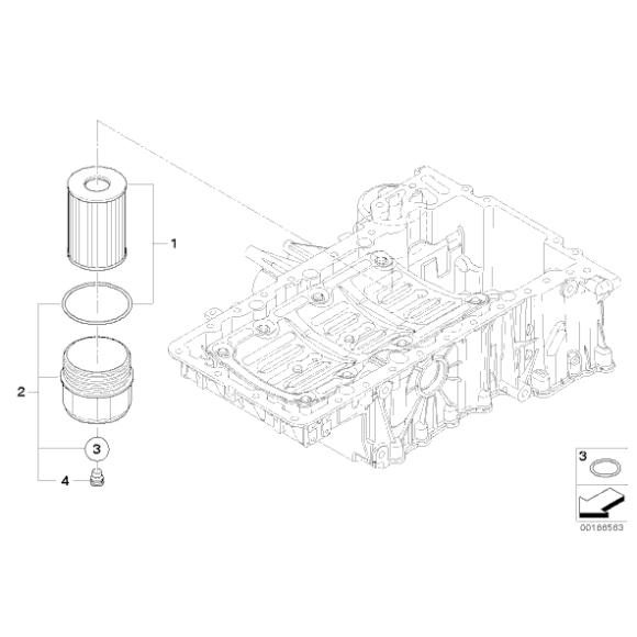 Kpl. wkład filtra oleju - 11427600089
