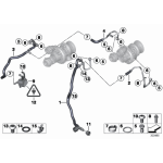 Dodatkowa pompa wody elektryczna BMW E70 E71 F01 F07 F10 F11 F12 F15 F16 650 550 M6 M5 750 - 11517629916