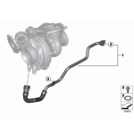 Przewód  dopływu płynu chłodz. turbosprężarki BMW E84 F10 F11 F20 F21 F30 F31 F33 F34 325d 425d 125d 525d 525dX - 11538507251