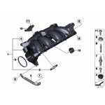 Tuleja gumowa kol. ssącego BMW F20 F21 F30 F31 MINI R55 R56 R57 R58 R59 R60 - 11617593928