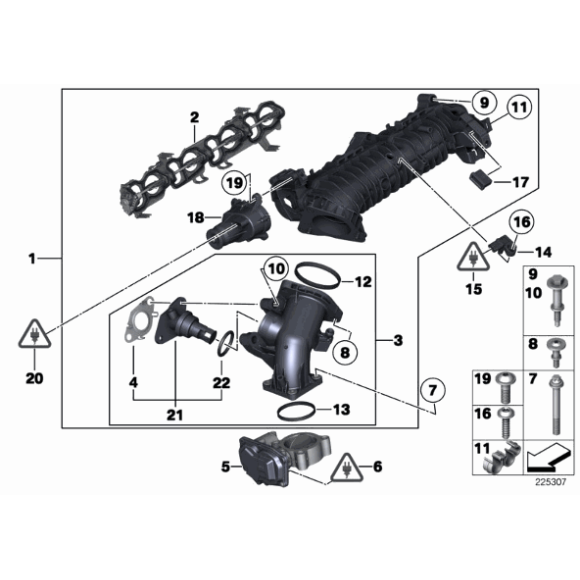 Uszczelka kol. dolotowego klapki BMW E84 E90N E91N E92N F10 F11 F15 F20 F30 F31 F36 320d 520d 518d 525d 120d 125d - 11617812938