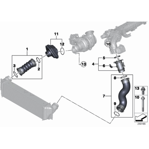 Przewód powietrza doładowującego - 11618506359