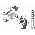 Uszczelka turbosprężarki BMW F20 F21 F30 F31 118i 120i 114i 116i 316i 320i - 11627606647