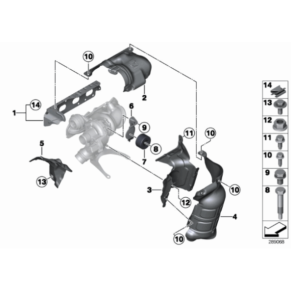Uszczelka turbosprężarki BMW F20 F21 F30 F31 118i 120i 114i 116i 316i 320i - 11627606647