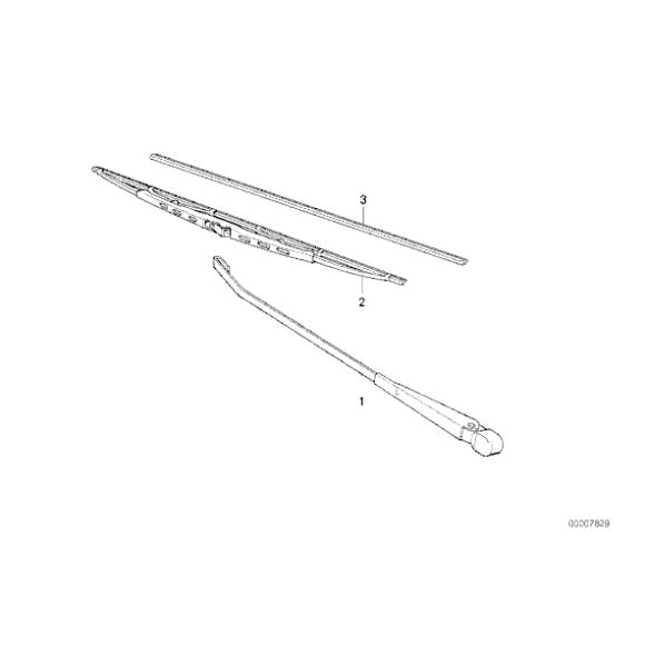 Ramię wycieraczki lewe  BMW E24 628CSi 630CSi 633CSi 635CSi M635CSi - 61611373043