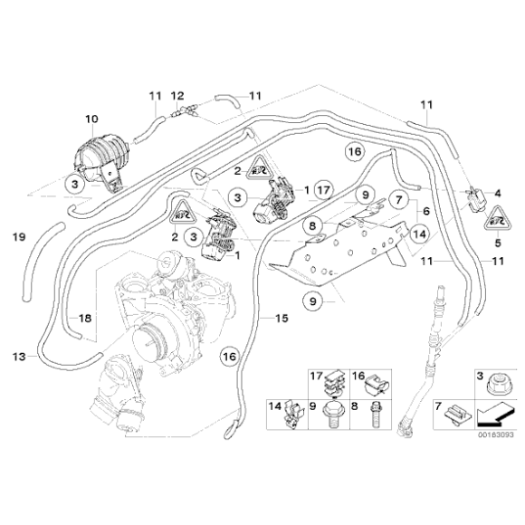 Przetwornik ciśnienia turbosprężarki BMW E60N 535d E63 635d E70 X5 E71 E81 123d X3 X4 E87 E90 335d F01 740d F10 525d 640d 125d F