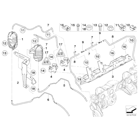 Przetwornik ciśnienia BMW E60N E61N E70N E71 E82 E90 E91 E92 F01 F07 F10 F11 F12 135i 335i 535i 550i 750i 650i - 11747626350