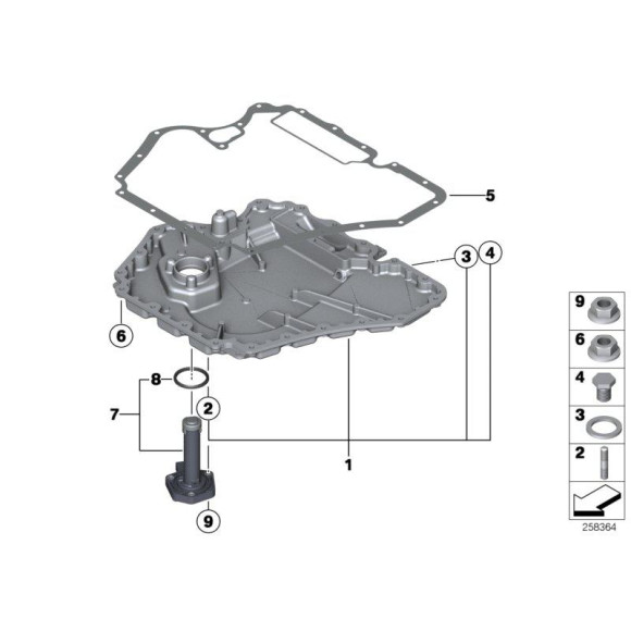 Czujnik poziomu oleju BMW X5 E60 E63 E65 E70 E81 E83 E87 X1 E90 E91 F01 F07 F10 F13 F25 - 12617607910
