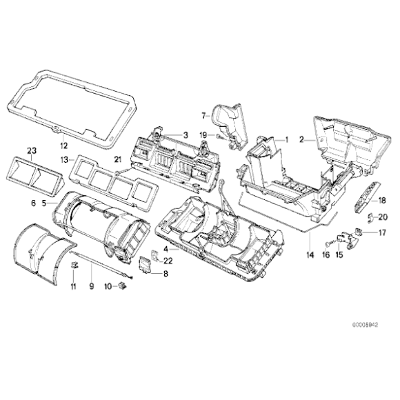 Uszczelka obudowy klimatyzacji BMW E31 E32 E34 - 64111374357