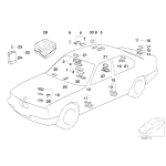 Oświetlenie przestrzeni podłogowej lampka przód lewa BMW E32 730i 735i 740i 750i - 63311374425