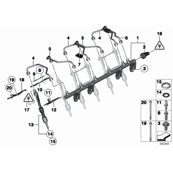 Element odsprzęgający BMW E70 E71 E82 E84 E88 E89 E90 F01 F06 F07 F10 F20 F30 F80 G11 G12 G30 - 13537577649