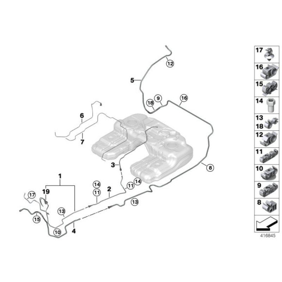 Czujnik niskiego ciśnienia paliwa BMW E60 E70 E90 E91 F01 F07 F10 F11 F12 F80 F90 - 13537622231