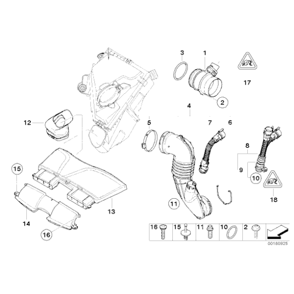 Przepływomierz BMW E84 X1 E90N E91N E92N E93N 316d 318d 320d - 13628506409