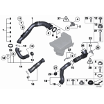 Przewód intercoolera prawy BMW F01N F06 F07 F10 F11 F12 F13 - 13717583728