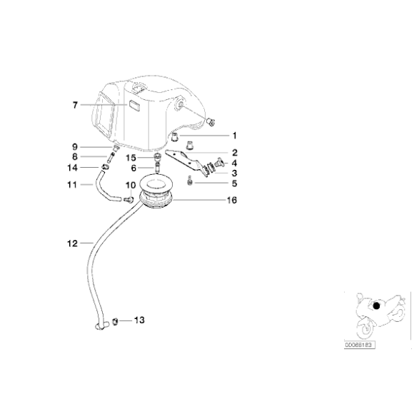 Śruba mocująca BMW R13 R131 R134 F650GS  G650GS - 13717727239