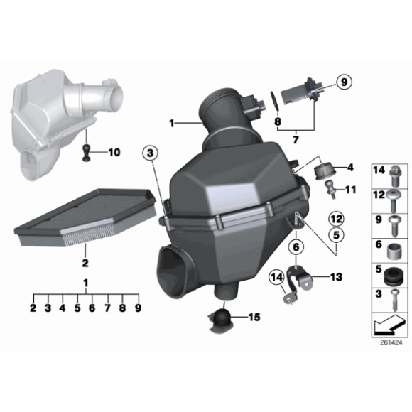 13727843284 Filtr powietrza BMW F06 F10 F12 F13 F80 F82 E83 M5 M6 M3 M4 - 13727843284 - Części oryginalne BMW Łódź | Sklep internetowy BMW