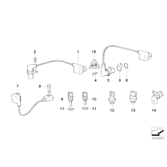 12621288158 Czujnik temp. wody BMW E30 E32 E38 324td E34 524td 730 740530 540 - 12621288158 - Części oryginalne BMW Łódź | Sklep internetowy BMW