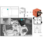 Przekaźnik czerwony BMW E36 E38 E39 E46 E53 E60 E61 E63 E65 E81 E83 E84 E87 E90 E91 F01 F12 F23 F33 - 12631742690