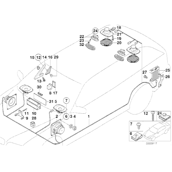 51321379809 Klamra mocująca głośnik - 51321379809 - Części oryginalne BMW Łódź | Sklep internetowy BMW