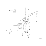 Antena automatyczna wsuwana tył BMW E30 316 318 320 323 324 325 - 65221381333