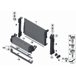Kanał powietrza mocowanie chłodnicy intercoolera BMW F25 F26 X3 X4  - 17117593852