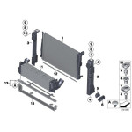 Kanał powietrza mocowanie chłodnicy intercoolera BMW F25 F26 X3 X4  - 17117593852