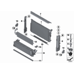 Podstawa modułu mocowanie chłodnicy lewe BMW F20 F21 F22 F23 F30 F31 F32 F33 F34 F36 F87 - 17117600536