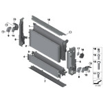 Uszczelka chłodnicy górna BMW F20 F21 F22 F23 F30 F31 F32 F33 F34 F36 F87 - 17117600543