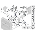 Przewód wody wąż górny BMW F01N F02N F10 F11 730i 523i 528i 530i N53 N52N - 17127578399