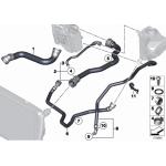 Przewód ukł. chłodzenia górny lewy BMW E84 X1 E90N E91N E92N E93N 320d 316d 318d 16d 18d 20d - 17128511623