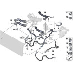 Przewód ukł. chłodzenia BMW F01N F07 F10 F11 F12 F13 530d 535d 640d 730d - 17128513603