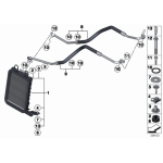Przewód chłodnicy oleju silnikowego BMW F25 F26 X3 X4 35iX M40iX  - 17217603246