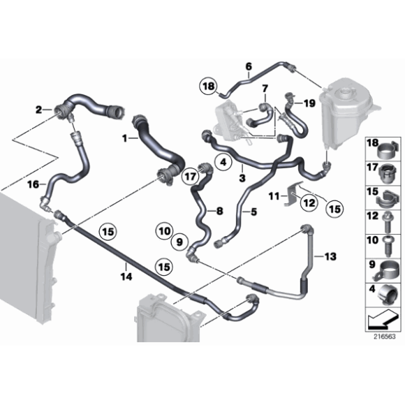 Przewód ukł chłodzenia BMW E70N E71 F07 30dX 40dX 530dX 535dX - 17228506991