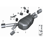 Mocowanie tłumika BMW F07 F10 F11 F12 F25 F26 G11 G30 G31 518d 520d 525d 540d 640d 535d - 18208513515