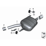 Osłona końcówki tłumika chrom BMW F06 F07 F10 F11 F12 F13 - 18307594919