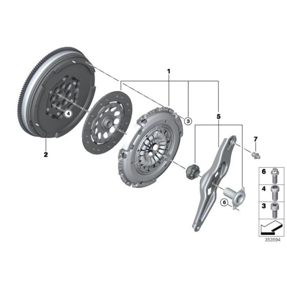 Sprzęgło zestaw BMW F20 F21 F23 F30 F31 F32 F34 F36 114 116 118 120 125 218 220 228 230 318 320 328 330 418 420 428 430 - 212076