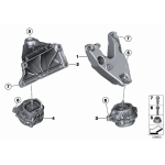 Zawieszenie silnika prawe BMW F25 F26 X3 X4 35iX M40iX - 22116785716