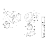 Śruba poduszki silnika BMW E81 E84 X1 E87 E89 Z4 E90 E91 E92 E93 - 22116850329