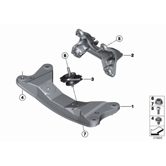 22316796617 Poduszka skrzyni biegów BMW F20 F21 F22 F23 F30 F31 F32 F33 F34 F36 - 22316796617 - Części oryginalne BMW Łódź | Sklep internetowy BMW