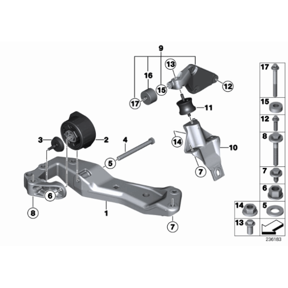 22316799331 Pduszka skrzyni biegów BMW E36 E46 E39 E38 E90 - 22316799331 - Części oryginalne BMW Łódź | Sklep internetowy BMW