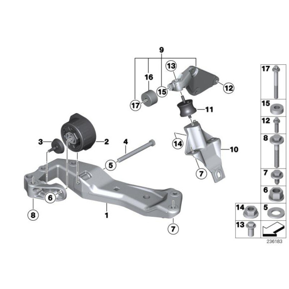 22316799331 Pduszka skrzyni biegów BMW E36 E46 E39 E38 E90 - 22316799331 - Części oryginalne BMW Łódź | Sklep internetowy BMW