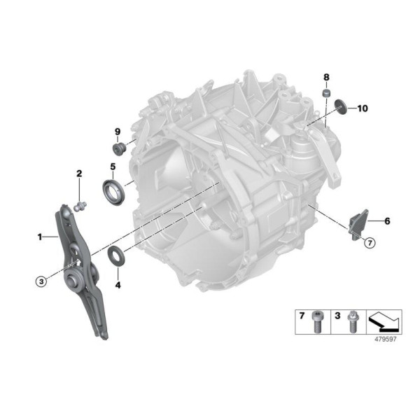 Śruba zamykająca BMW E60 E61 E81 E87 E90 F10 F20 F25 F30 F36 F39 F45 MINI G30  - 23127602815