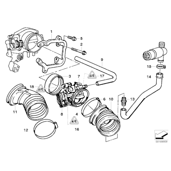 Element kątowy BMW E30 E34 E36 E38 E39 E46 Z3 523 528 728 316 318 518 525 320 323 325 328 - 13411722944